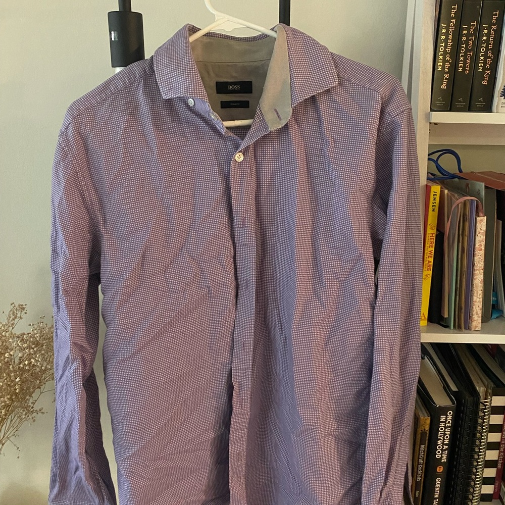 Purple men’s dress shirt